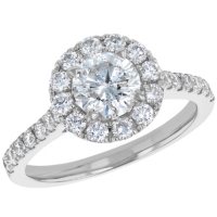 S Collection Bridal 1.75 CT. T.W. Diamond Halo Ring in 14K Gold (I1, H-I)
