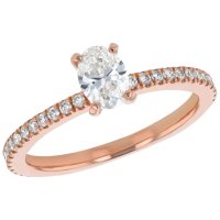 S Collection Bridal 0.75 CT. T.W. Oval Diamond Ring in 14K Gold (SI2, H-I)