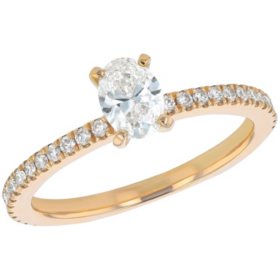 S Collection Bridal 0.75 CT. T.W. Oval Diamond Ring in 14K Gold (SI2, H-I)