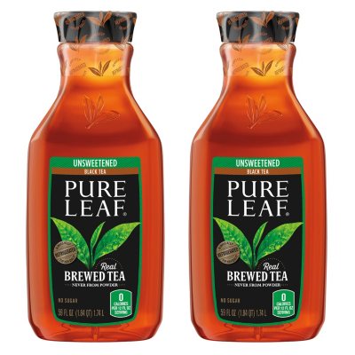 Pure Leaf Real Brewed Unsweetened Black Tea, 12 bottles / 16.9 fl oz -  Baker's