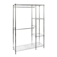 Seville Classics Steel Wire Adjustable Garment Rack with Shelves