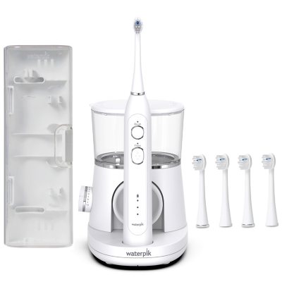 Waterpik Sonic-Fusion SF-01 Flossing Toothbrush & Water Flosser + Replacement Brush Heads