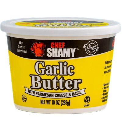 Chef Shamy Gourmet Garlic Butter With Parmesan And Basil 10 Oz Sam   0040980205034 A