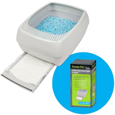 cat litter box with pee pad