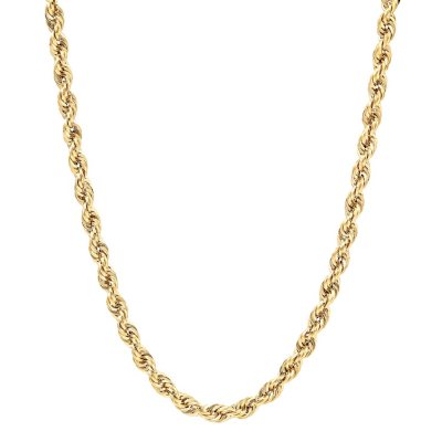 Premium 14K Yellow Gold Diamond Rope Chain | Solitaire Jewelers