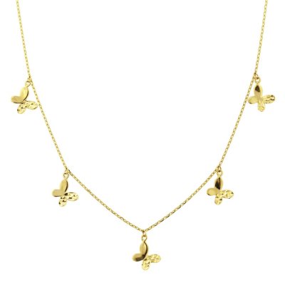 14k Gold Multi Butterfly Necklace 16 18 Sam S Club