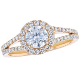 S Collection Bridal 1.30 CT. T.W. Diamond Halo Ring in 14K Gold (SI, H-I)