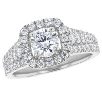 S Collection Bridal 2 CT. T.W. Diamond Halo Ring in 14K Gold (SI, H-I)