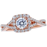 S Collection Bridal 0.90 CT. T.W. Diamond Halo Ring in 14K Gold (SI, H-I)