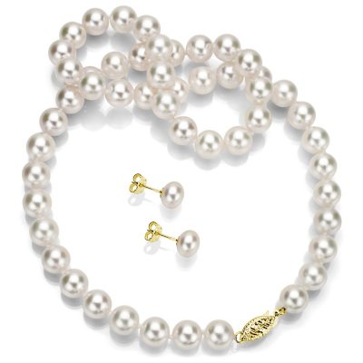 12mm Faux Pearl Necklace & Length - Kezef Creations