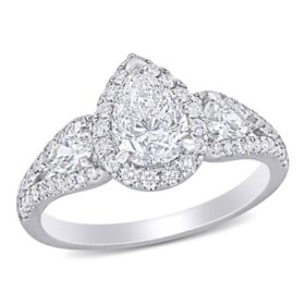 Elegance by Allura 1.73 CT. T.W. Diamond 3-Stone Engagement Ring in 14K White Gold