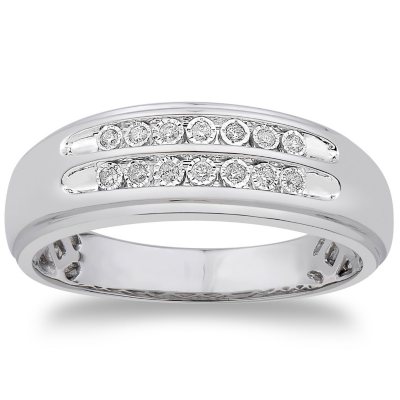 Two-Row Certified Diamond Band Ring in 14K White Gold (2 Ct. t.w.) - White Gold