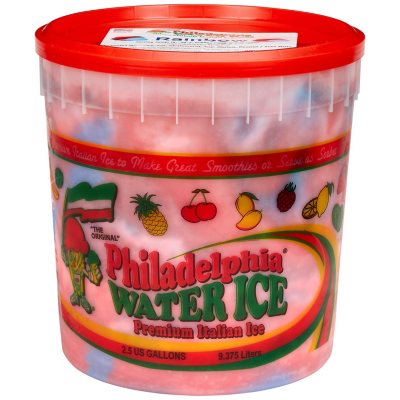 Philadelphia Water Ice Rainbow Premium Italian Ice ( gallon tub) - Sam's  Club