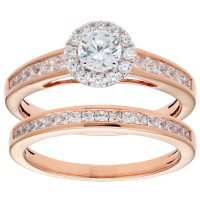 1.00 CT. T.W. Round Diamond Engagement Ring and Band in 14K Gold (I, I1)