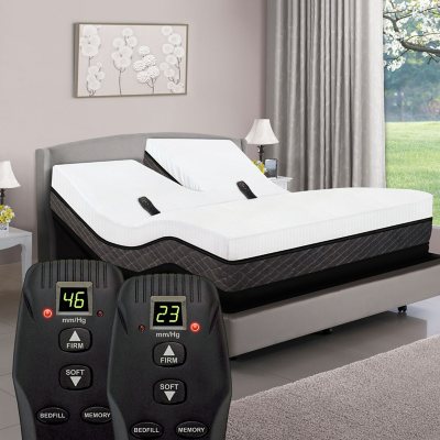 American Sleep Collection King Dual Head Smart Bed with Adjustable Dual Air and Power Base