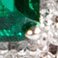 Lab Created Emerald, variant on Emerald Cut Lab Created Gemstone & 0.11 CT. T.W. Diamond Stud Earrings in Sterling Silver