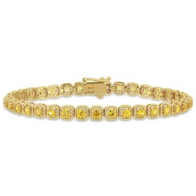 Allura Yellow Sapphire Tennis Bracelet in 14K Yellow Gold, 7"