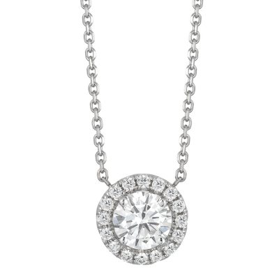 Superior Quality Collection 0.50 CT. T.W. Round Diamond Pendant in 18K ...