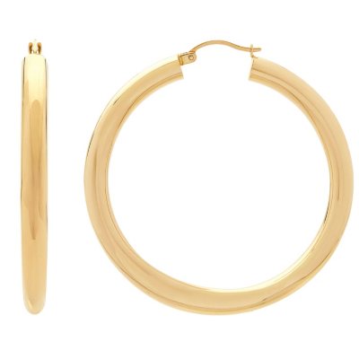 14K Yellow Gold Round Hoop Earrings 5x50MM Sam s Club