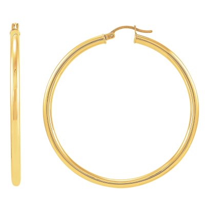 White gold deals hoop earrings 50mm