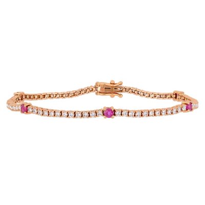 Diamond Tennis Bracelet in 14k Rose Gold (7 ct. tw.)