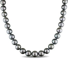 Allura 10-13 MM Tahitian Cultured Pearl Strand Necklace in 14K White Gold, 18"