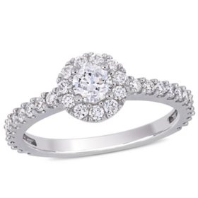 Allura 0.95 CT. T.W. Diamond Halo Engagement Ring in 14k White Gold