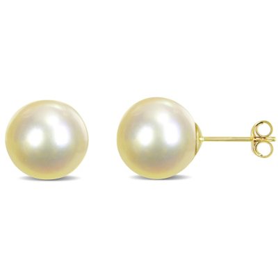 yellow south sea pearl earrings