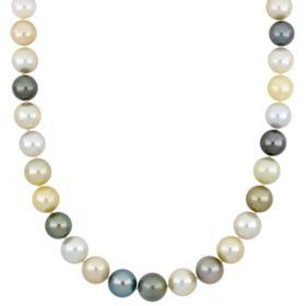 Allura 11-13 mm Multi-Colored South Sea and Tahitian Pearl Necklace in 14K Yellow Gold
