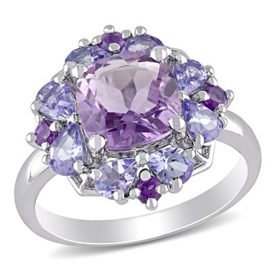 Amethyst and Tanzanite Cocktail Ring in Sterling Silver - Sam's Club