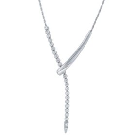 S Collection 1/2 CT. T.W. Diamond Lariat Necklace in 14K White Gold