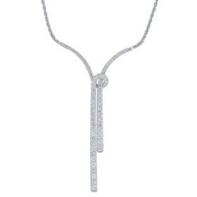 S Collection 1 CT. T.W. Diamond Lariat Necklace in 14K White Gold