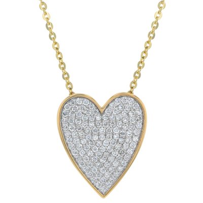 Diamond Heart Pendant 18 Necklace (1/2 Ct. t.w.) - Gold