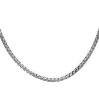 Italian Sterling Silver Diamond-Cut Box Chain Necklace, 24"