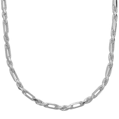 Italian Sterling Silver Tuscany Rope Chain Necklace, 24