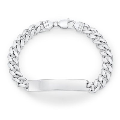 Curb Chain Sterling Silver Bracelet for Men