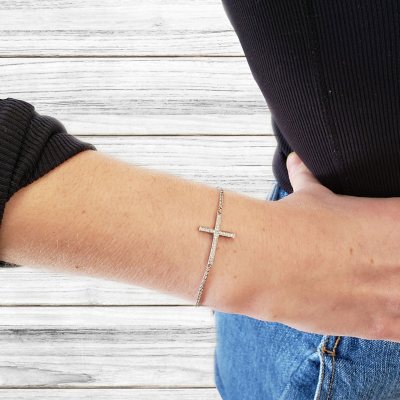 Cross sale bolo bracelet