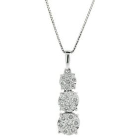 0.71 CT. T.W. Diamond Pendant in 14K White Gold 