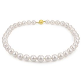 10-13MM Cultured Freshwater 18" Pearl Strand Necklace with 14K Gold Clasp