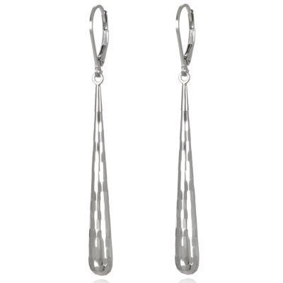 ピアス Anagram sterling silver drop earrings Anagram Pebble earrings in sterling silver and crystals