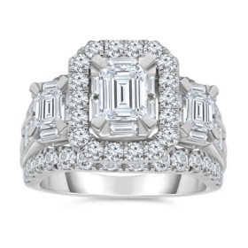 3.95 CT. T.W. Diamond Ring 14K White Gold