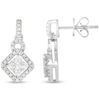 0.45 CT. T.W. Marquise and Round Kite-Shape Drop Earrings in 14K Gold