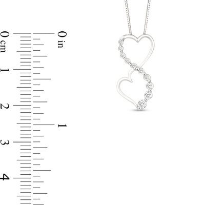 Gelin Double Heart-Top Key Pendant Necklace in 14K Gold