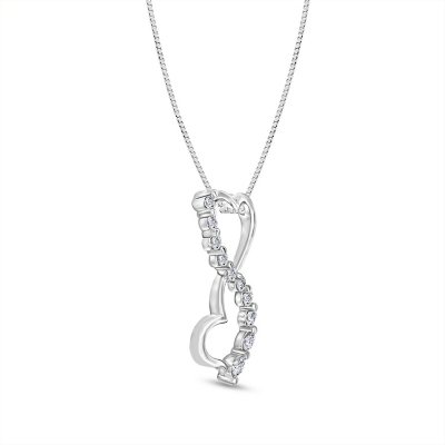 Double heart infinity on sale necklace