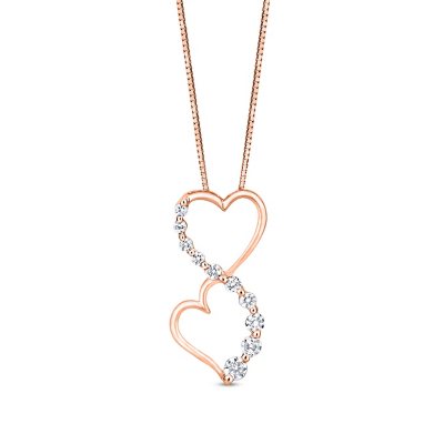 Diamond Infinity Heart Pendant Necklace