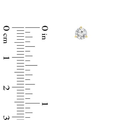 0.34 Carat tw. Round Brilliant Diamond Martini Style Stud Earrings 14k  Yellow Gold (F-VS1)