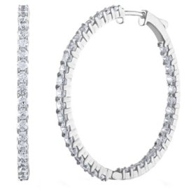 5.00 CT. T.W. Diamond Inside-Out Hoop Earrings in 14K Gold