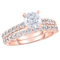 1.87 CT. T.W. Diamond Bridal Engagement Ring Set in 14K Gold