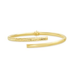 14K Yellow Gold Bypass Bangle