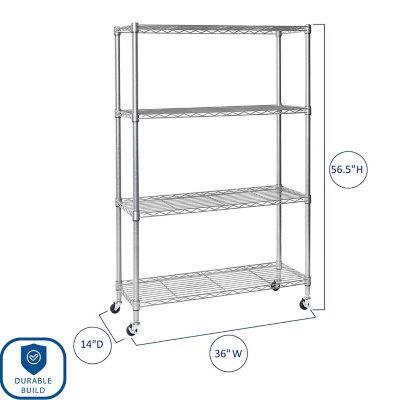 Member's Mark 4-Shelf Industrial Storage Rack (Black) - Sam's Club